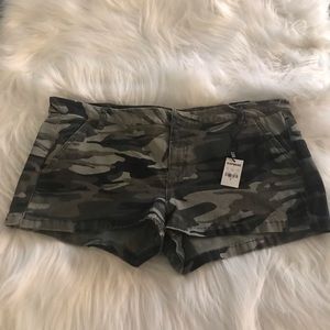 Express Low Rise Camo Shorts